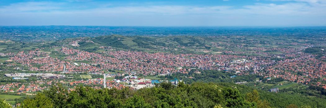 Panorama View of Arandjelovac, Sumadija, City in Central Serbia