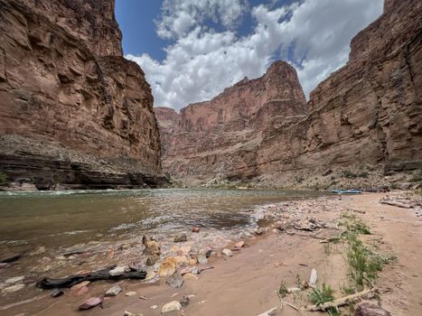 The Mighty Colorado River flows through the Grand Canyon