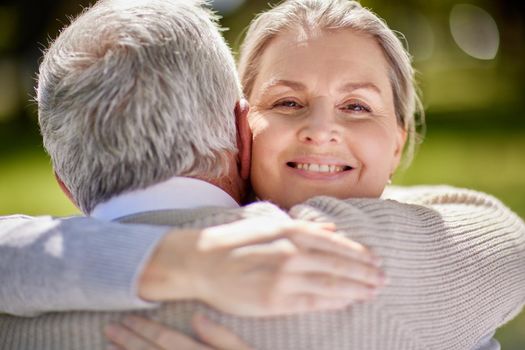 Shot of a senior couple bonding outdoors together.