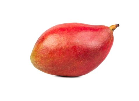 Ripe red mango fruit isolated on a white background
