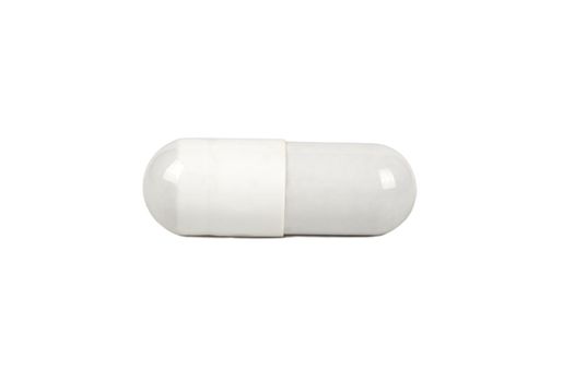 Grey capsule isolated on a white background
