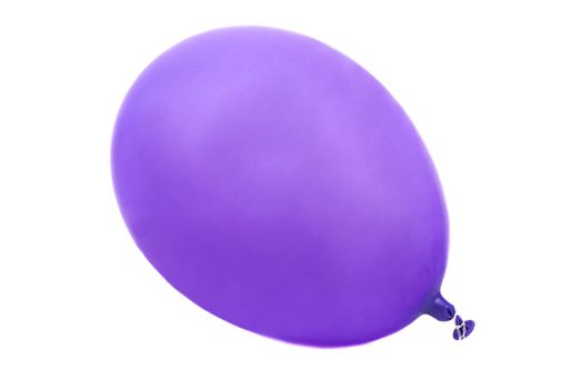 Beautiful purple balloon isolated on white background