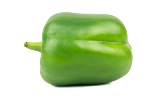 Delicious green pepper isolated on white background