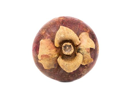 Delicious fruit mangosteen isolated on white background