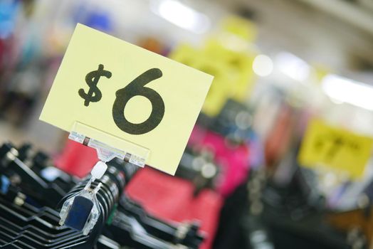 Close up of sale sign in a closing store