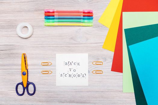 material for crafts and back to school message