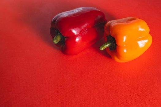 Red sweet pepper on background