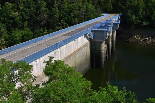 Hydroelectric power station - run-of-river hydroelectric power station. Kaplan turbine. Mohelno-Czech Republic.