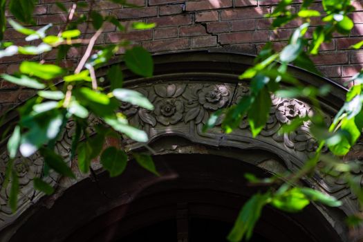 Exterior decoration of buildings in Old Tbilisi, travel landmarks in Georgia