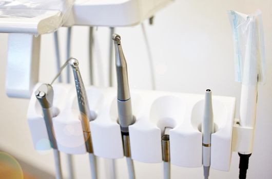 various dental tools.