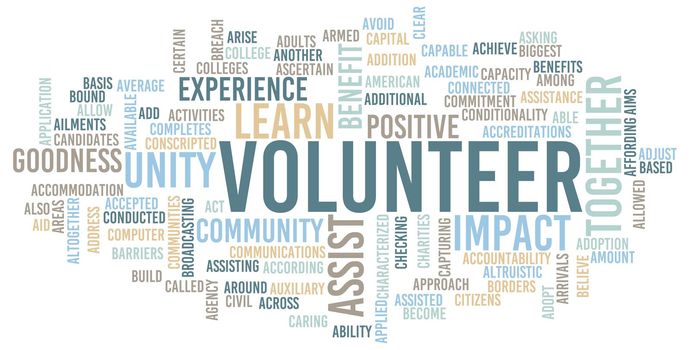 Volunteer as a Community Charity Hope Concept Abstract