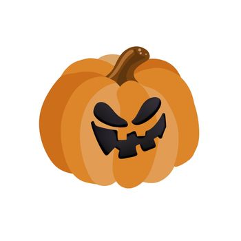 The main symbol of the holiday Happy Halloween. Orange pumpkin with a hike for your design for the Halloween holiday. Previous illustration