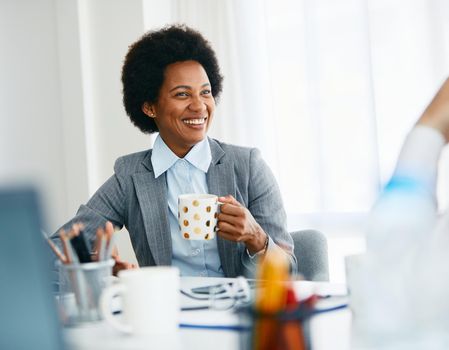 Portrait of young african american business women in the office