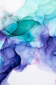 Marble ink abstract art from exquisite original painting for abstract background . Painting was painted on high quality paper texture to create smooth marble background pattern of ombre alcohol ink .