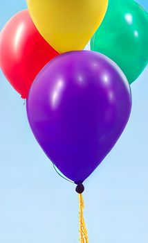 colorful balloons on the sky