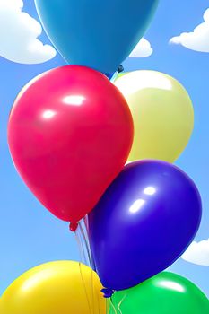 colorful balloons on the sky