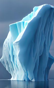 iceberg in the blue sea