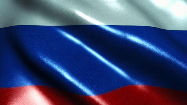 Waving flag of russia. Computer generated 3d render