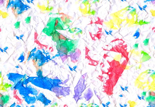 Colorful watercolor splash on rough white background. Hand drawn modern illustration. Seamless pattern