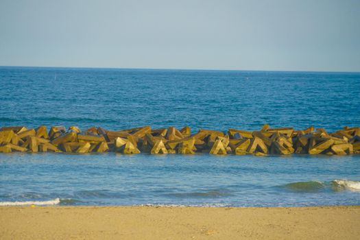 Sandy beach on the Arama coast (Sendai City, Miyagi Prefecture). Shooting Location: Sendai, Miyagi Prefecture