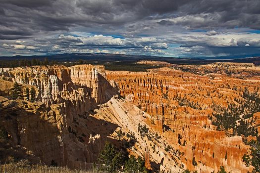 View over Bryce Canyon National Park Utah from the Rim Trail,