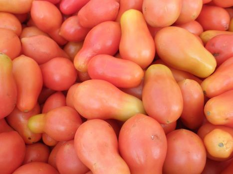 Red Grape shaped Tomato pile in San Francisco, California