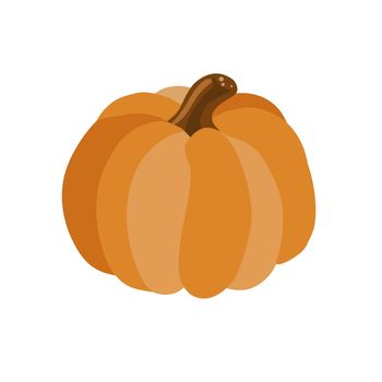 Pumpkin icon in flat style isolated on white background