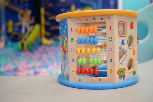 counting math learning toy on table .