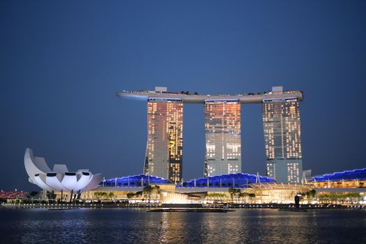 Singapore Marina Bay Sands By Night