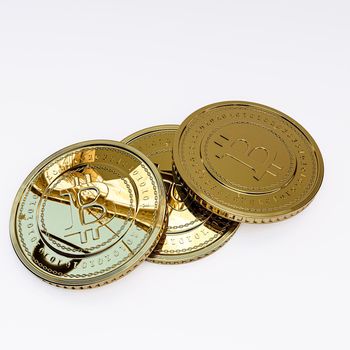 bitcoin isolated on white background 3d illustration