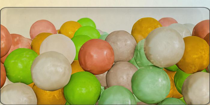 gumballs isolated on white background 3d illustration