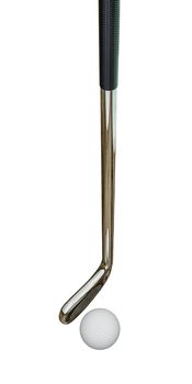 golf club isolated on white background 3d illustration