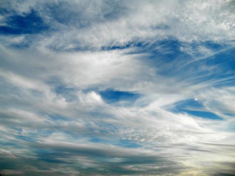 Dramatic sky with sweeping clouds