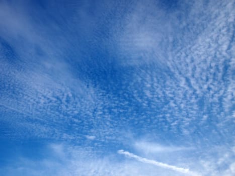 Fluffy Clouds spread in the sky in the USA.