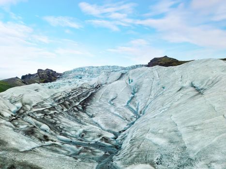 Close-up view of the blue ice on the jokulsarlon glacier in Iceland