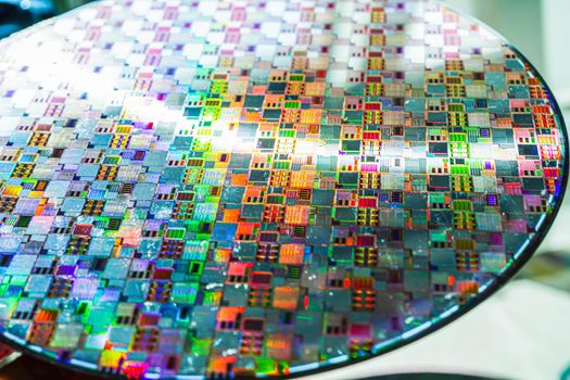 Silicon wafer for manufacturing semiconductor of integrated circuit.