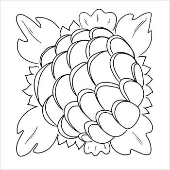 Oneline drawing flower isolated on white. Hand drawn illustration in minimalism style