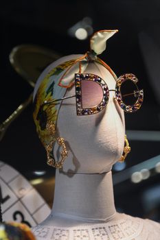 VERONA, ITALY - AUGUST 15, 2019: Fashion Collection 2019 of Italian designers Domenico Dolce and Stefano Gabbana. Shop window.