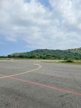 A beautiful view on mountains from the airport window