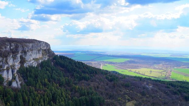 top view of the mountains in Madara Bulgaria.