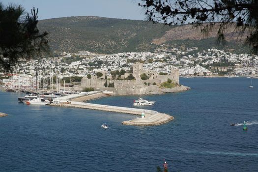 Bodrum Castle in Bodrum Town, Mugla, Turkey