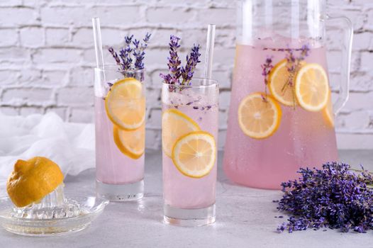 Lemonade with soft gentle notes of lavender, very light, incredibly refreshing summer cocktail.