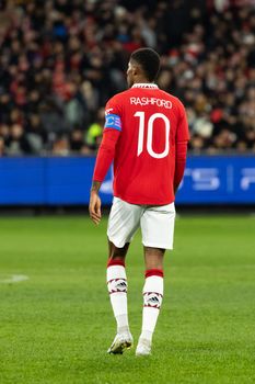 MELBOURNE, AUSTRALIA - JULY 15: Marcus Rashford of Manchester United against Melbourne Victory in a pre-season friendly football match at the MCG on 15th July 2022