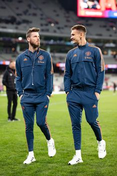 MELBOURNE, AUSTRALIA - JULY 15: David De Gea walks off pitch as Melbourne Victory play Manchester United in a pre-season friendly football match at the MCG on 15th July 2022