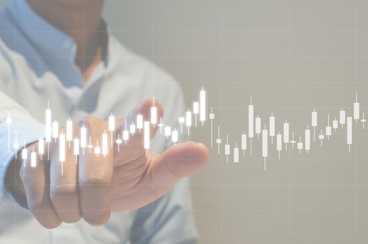 candlestick graph chart auto trade, business finance investment stock exchange market concept background.