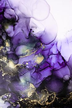 Marble ink abstract art from exquisite original painting for abstract background . Painting was painted on high quality paper texture to create smooth marble background pattern of kintsuki ink art .