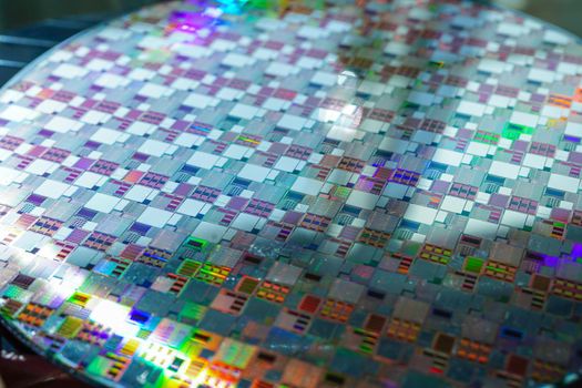 Silicon wafer for manufacturing semiconductor of integrated circuit.