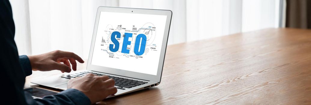 SEO search engine optimization for modish e-commerce and online retail business showing on computer screen