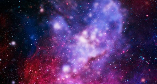 Multicolor outer space. Star field and nebula in deep space many light years far from planet Earth. Elements of this image furnished by NASA.