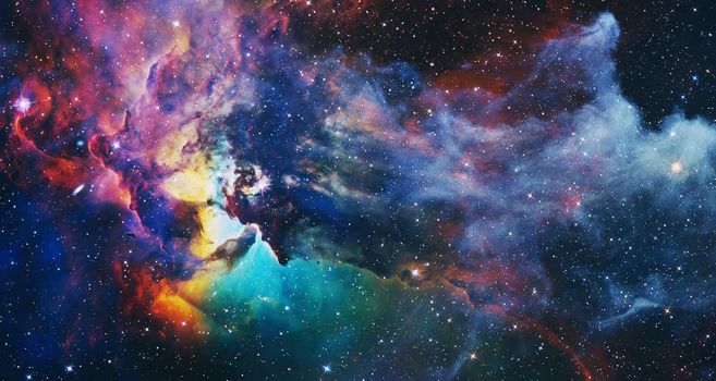 High quality space background. explosion supernova. Bright Star Nebula. Distant galaxy. Abstract image. Elements of this image furnished by NASA.